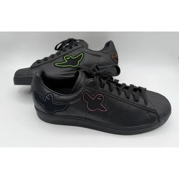 Adidas Mark Gonzales x Superstar ADV Black Shmoo Sneakers Mens Size 10 Shell Toe - Picture 1 of 15